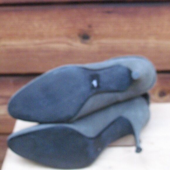 Gray Suede Ankle Booties - Picture 7 of 7